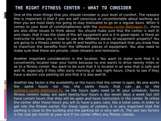 The Right Fitness Center - What to Consider.pptx