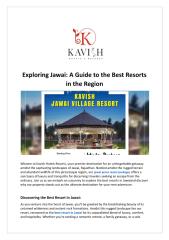 Exploring Jawai A Guide to the Best Resorts in the Region.pdf