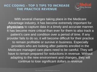 HCC Coding - Top 5 Tips to Increase the Practice Revenue.pptx
