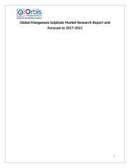 Global Manganese Sulphate Market Research Report and Forecast to 2017-2021.docx