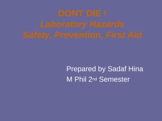 Safety Hazards In Laboratory.ppt